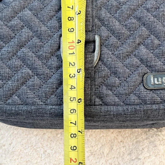 Lug Carousel Convertible Crossbody Bag Purse Herringbone Basket Weave Blue - Picture 10 of 14